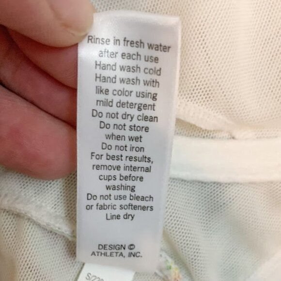 Athleta Island Tropical Floral Mesh Sports Workout Gym Bra - Picture 7 of 10